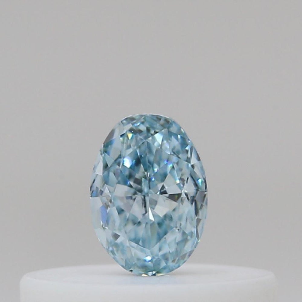 GIA 彩鑽 藍鑽 0.14ct Fancy Intense Green-blue
