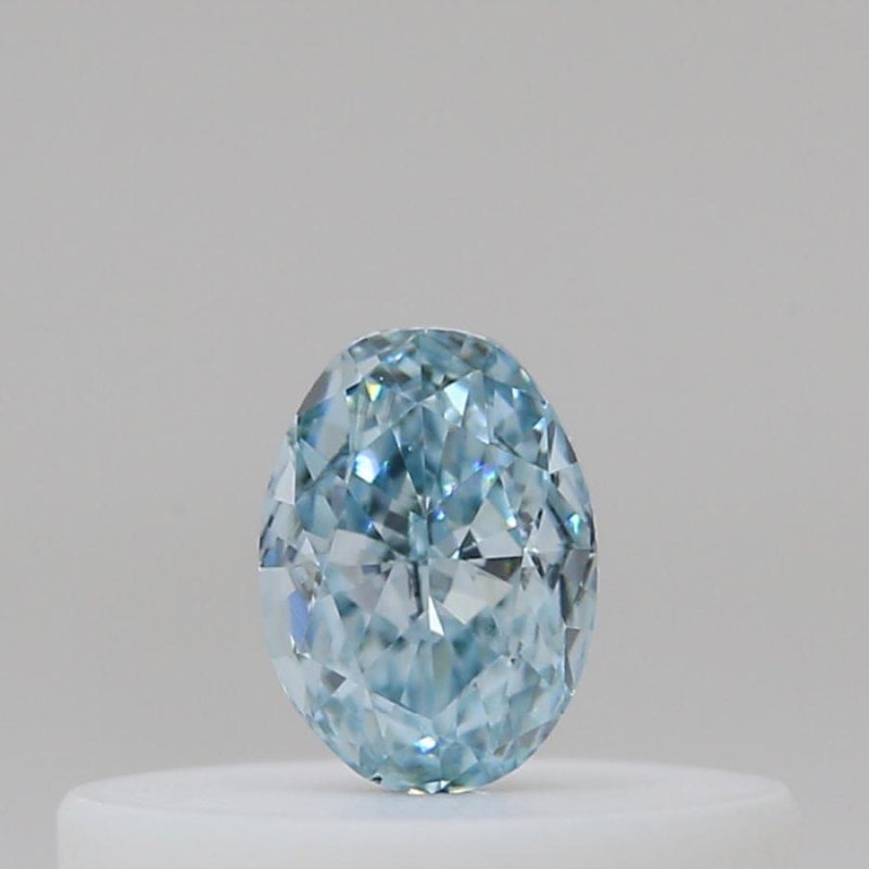 GIA 彩鑽 藍鑽 0.14ct Fancy Intense Green-blue