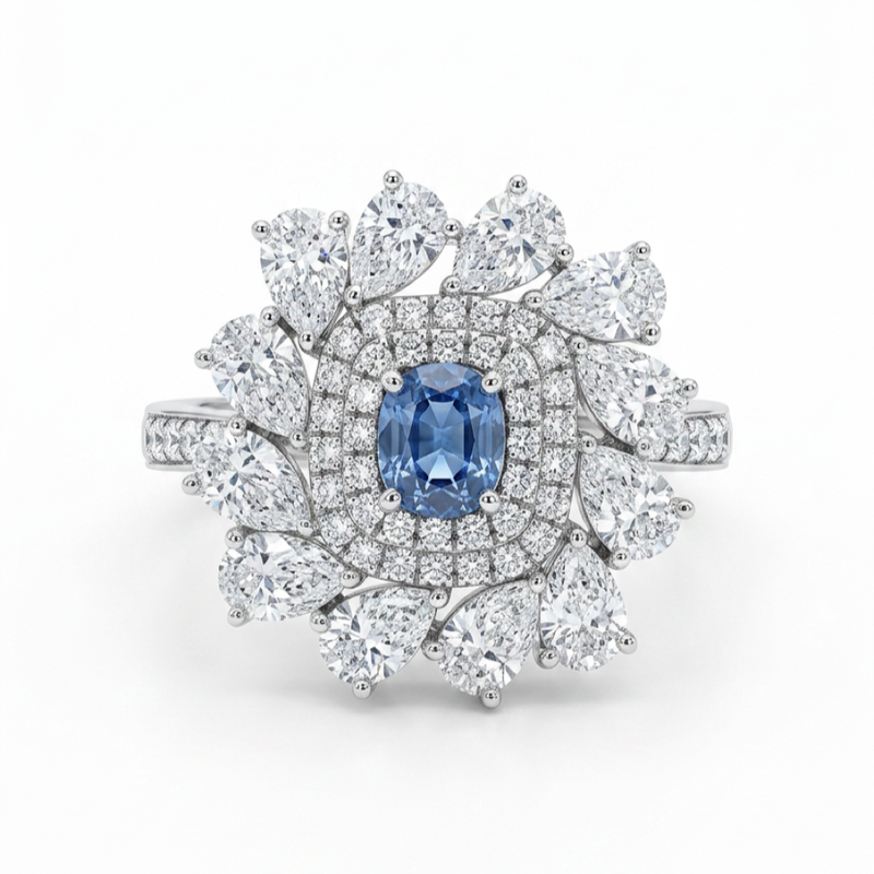 18K White Gold 0.31ct Fancy Colour Diamond Ring