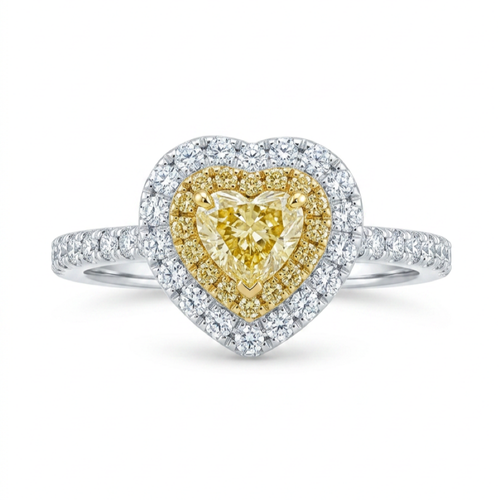 18K White Gold 0.44ct Fancy Colour Diamond Ring
