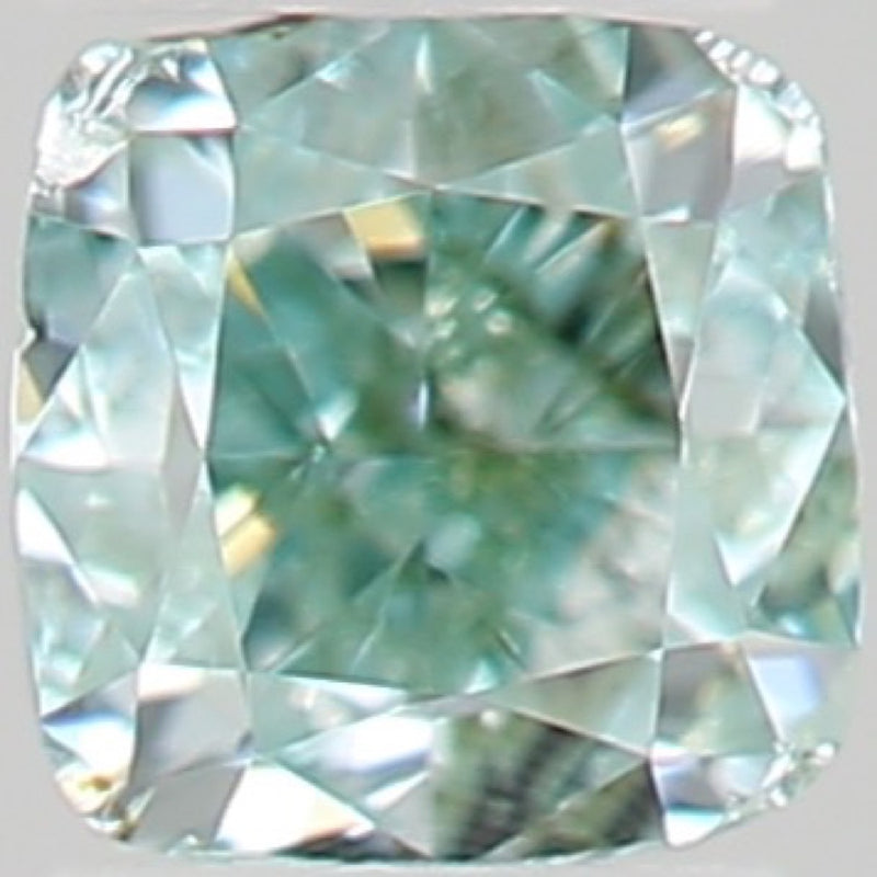GIA 彩鑽 綠鑽 0.09ct Fancy Intense Blue-green