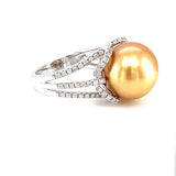 18K White Gold Pearl Ring