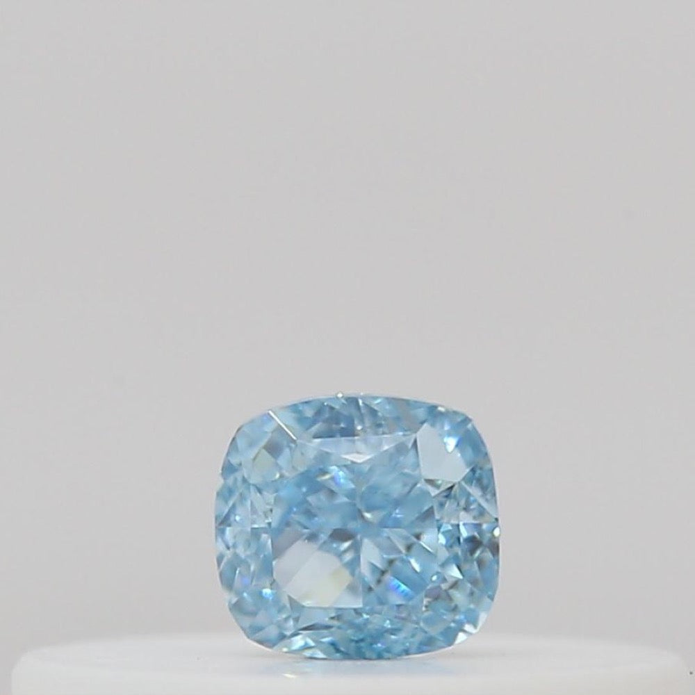 GIA 彩鑽 藍鑽 0.09ct Fancy Intense Greenish Blue