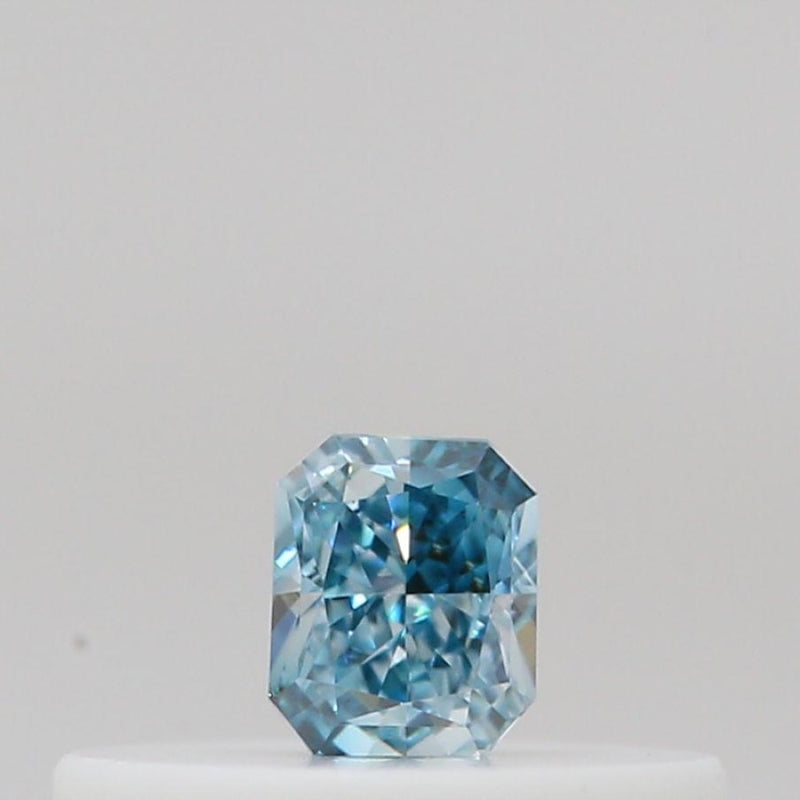 GIA 彩鑽 藍鑽 0.11ct Fancy Intense Green-blue