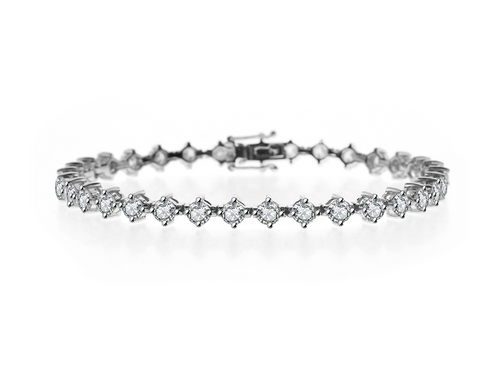 18K White Gold 3.14ct Diamond Bracelet