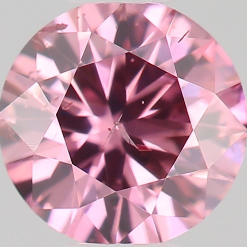 GIA 彩鑽 粉紅鑽 0.21ct Fancy Vivid Purplish Pink