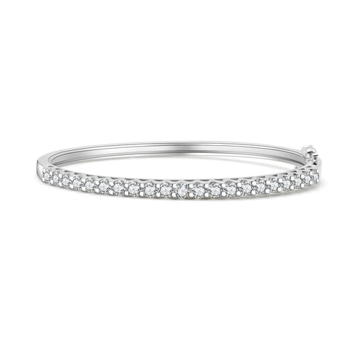 18K White Gold 2.10ct Diamond Bangle
