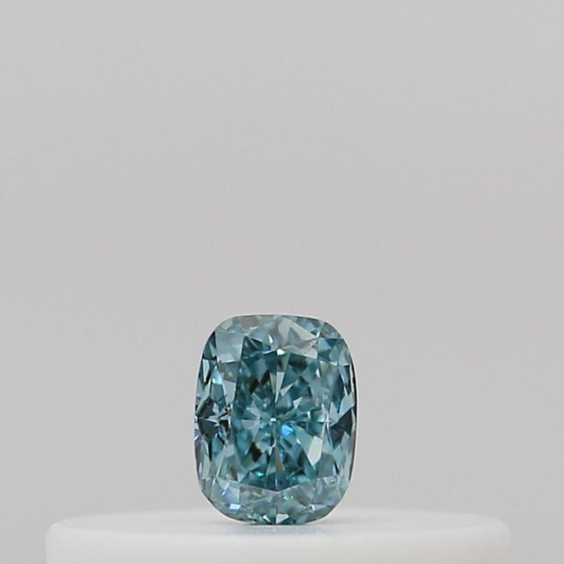 GIA 彩鑽 綠鑽 0.08ct Fancy Intense Blue-green