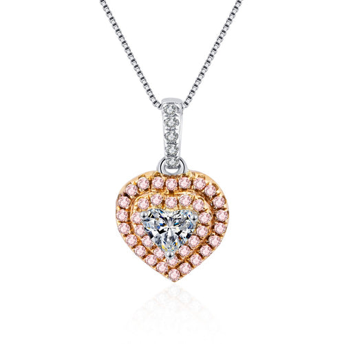 18K Rose Gold 0.17ct Pink Diamond Pendant
