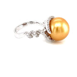 18K White Gold Pearl Ring