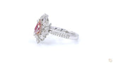 18K白金 0.51ct Fancy Light Purplish Pink 粉紅鑽戒指