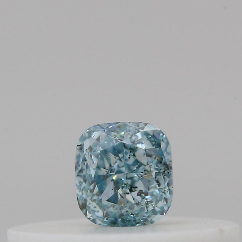 GIA 彩鑽 綠鑽 0.11ct Fancy Intense Blue-green