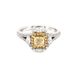 18K White Gold 0.60ct Fancy Colour Diamond Ring