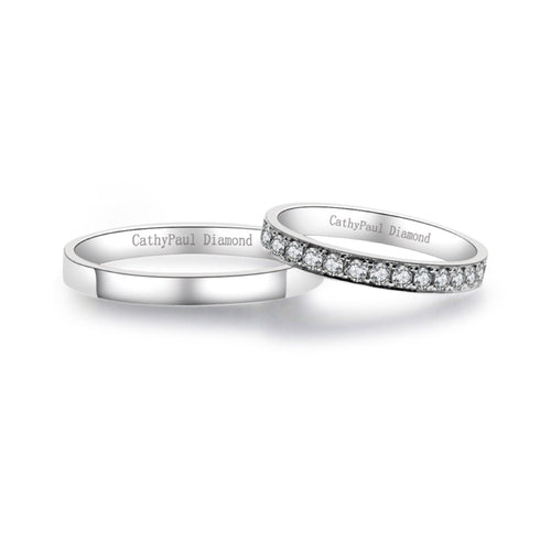 Feerie Porte Wedding Band Pair FP907-