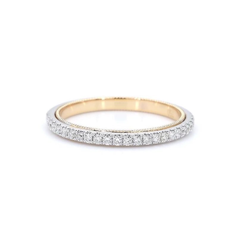 18K Two-Tone Gold 0.32ct Diamond Ring