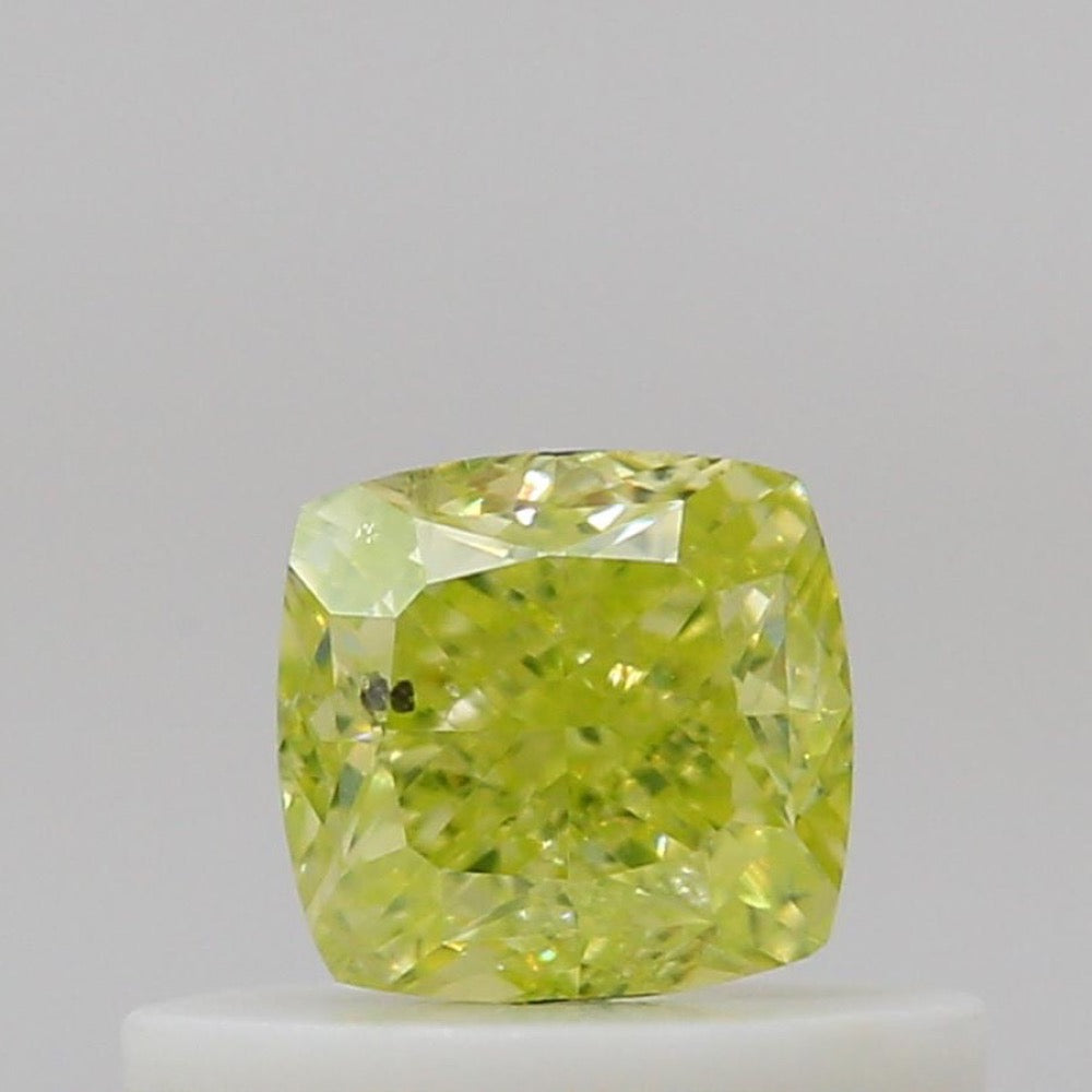 GIA 彩鑽 黃鑽 0.41ct Fancy Intense Green-yellow