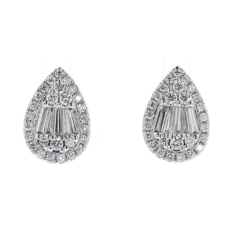 18K白金 0.33ct 鑽石耳環