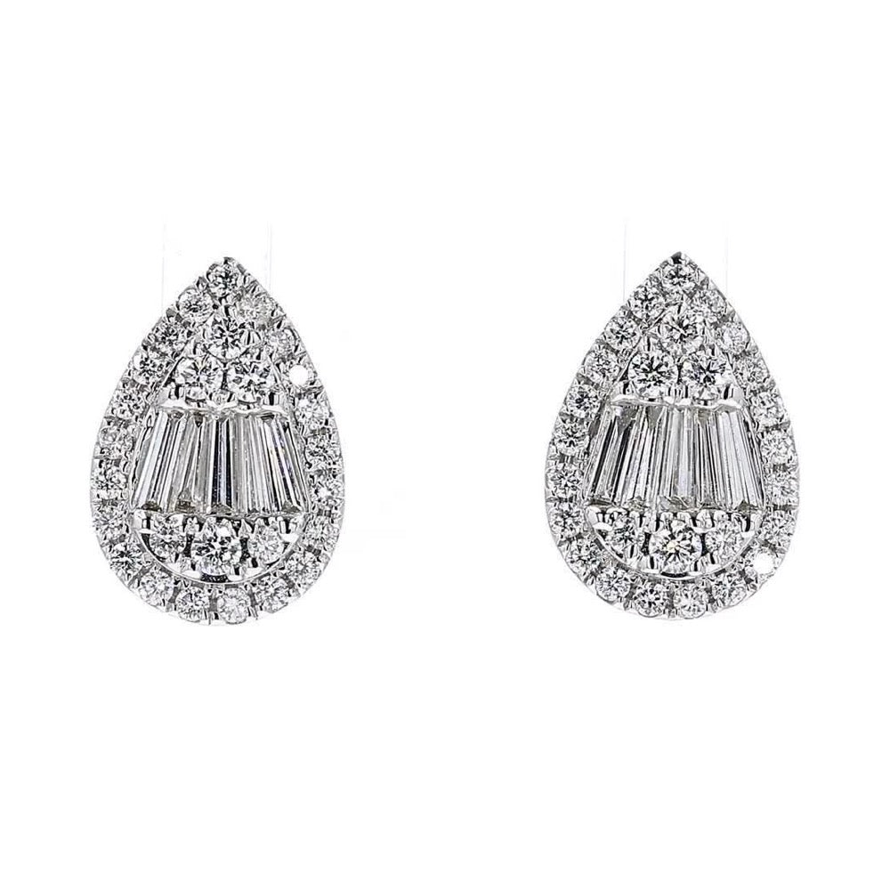 18K白金 0.33ct 鑽石耳環