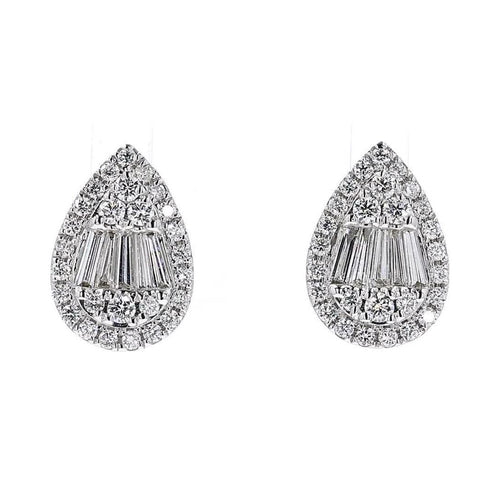 18K White Gold 0.33ct Diamond Earrings