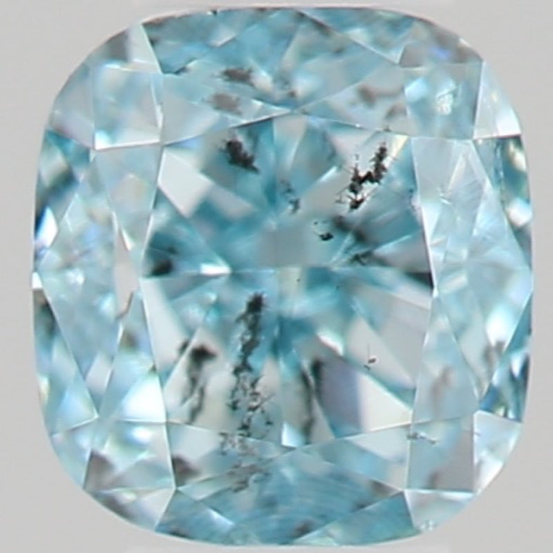 GIA 彩鑽 藍鑽 0.19ct Fancy Intense Green-blue
