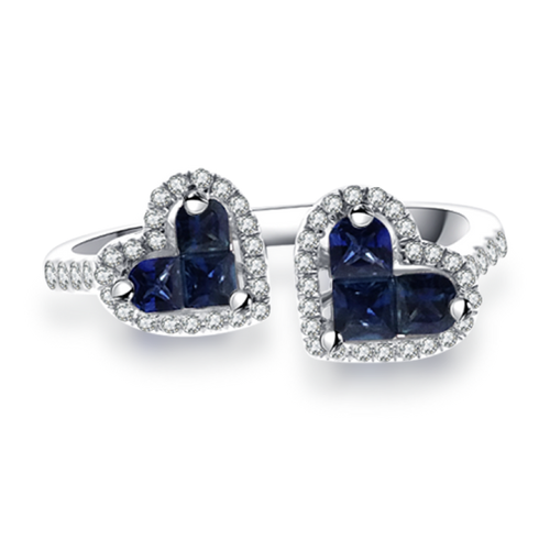 18K White Gold 0.60ct Sapphire Ring