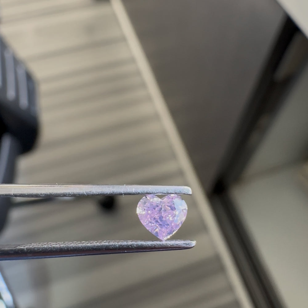 GIA 彩鑽 粉紅鑽 0.5ct Fancy Intense Purplish Pink