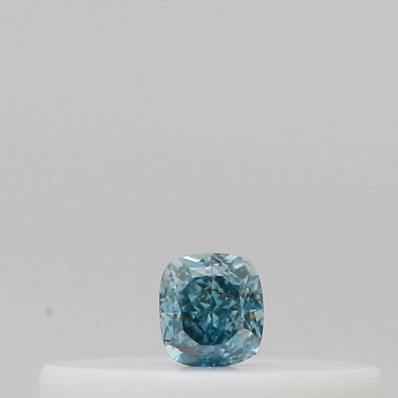GIA 彩鑽 綠鑽 0.04ct Fancy Intense Blue-green