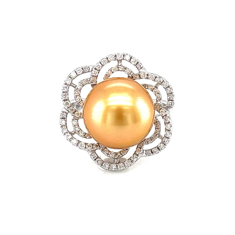 18K White Gold Pearl Ring