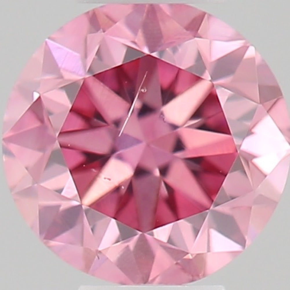 GIA 彩鑽 粉紅鑽 0.16ct Fancy Vivid Purplish Pink