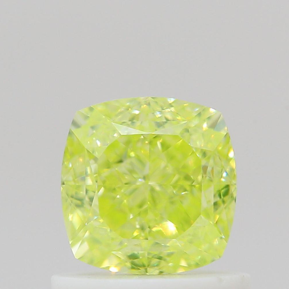 GIA 彩鑽 綠鑽 1.01ct Fancy Intense Yellow-green