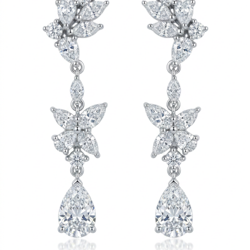 18K White Gold 0.66ct Diamond Earrings