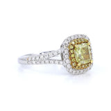 18K White Gold 1ct Fancy Colour Diamond Ring