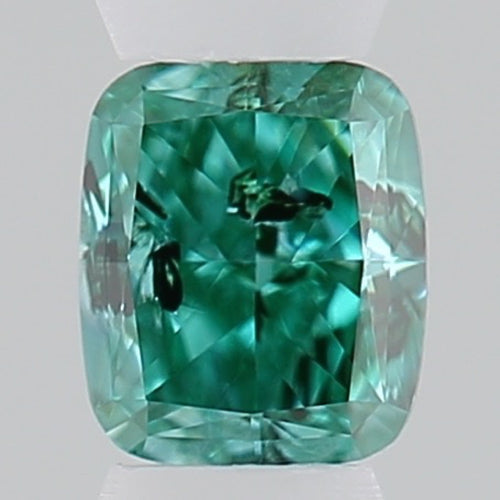 GIA 彩鑽 綠鑽 0.09ct Fancy Vivid Bluish Green