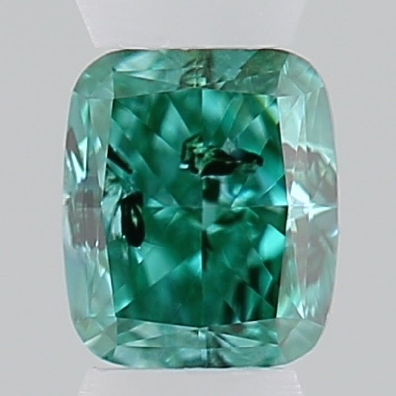 GIA 彩鑽 綠鑽 0.09ct Fancy Vivid Bluish Green