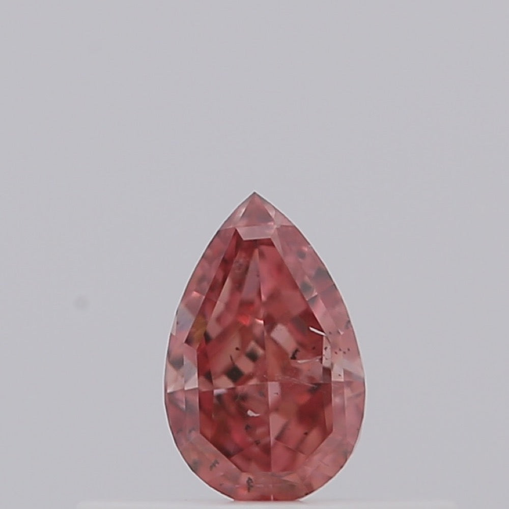 GIA 彩鑽 粉紅鑽 0.27ct Fancy Intense Orangy Pink