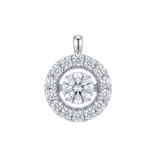 Platinum 0.353ct Diamond Pendant