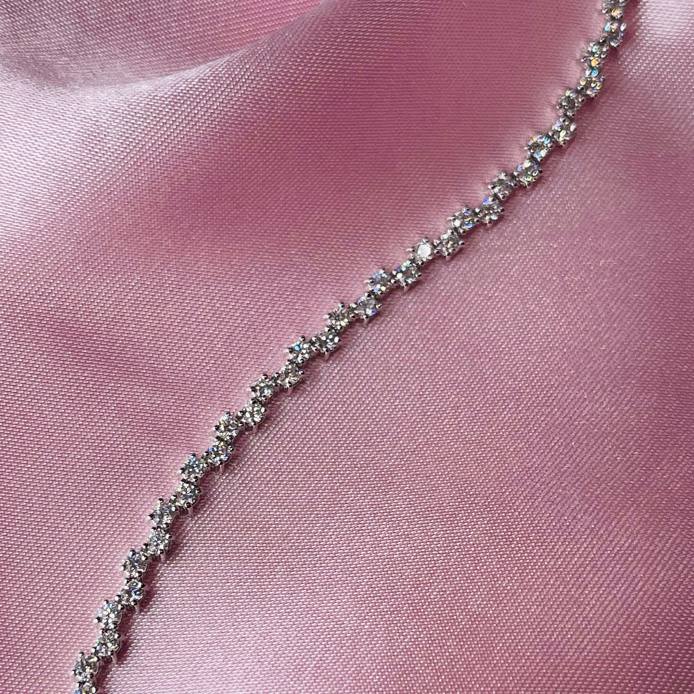 18K白金 2.49ct 鑽石手鏈