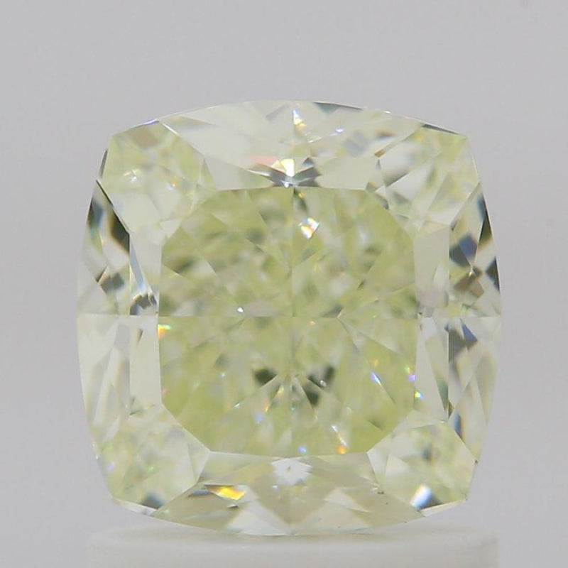 GIA 彩鑽 黃鑽 1.61ct Light Green-yellow