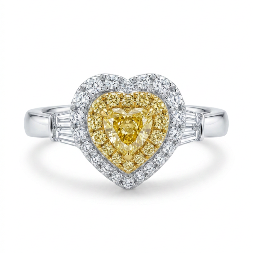 18K White Gold 0.318ct Fancy Colour Diamond Ring