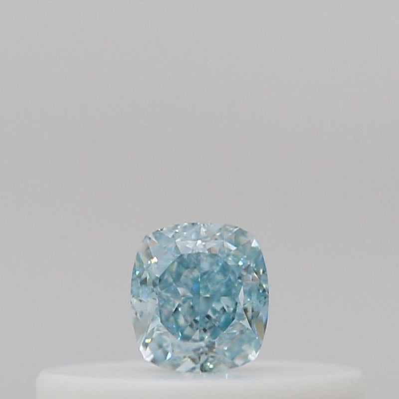 GIA 彩鑽 藍鑽 0.12ct Fancy Intense Green-blue