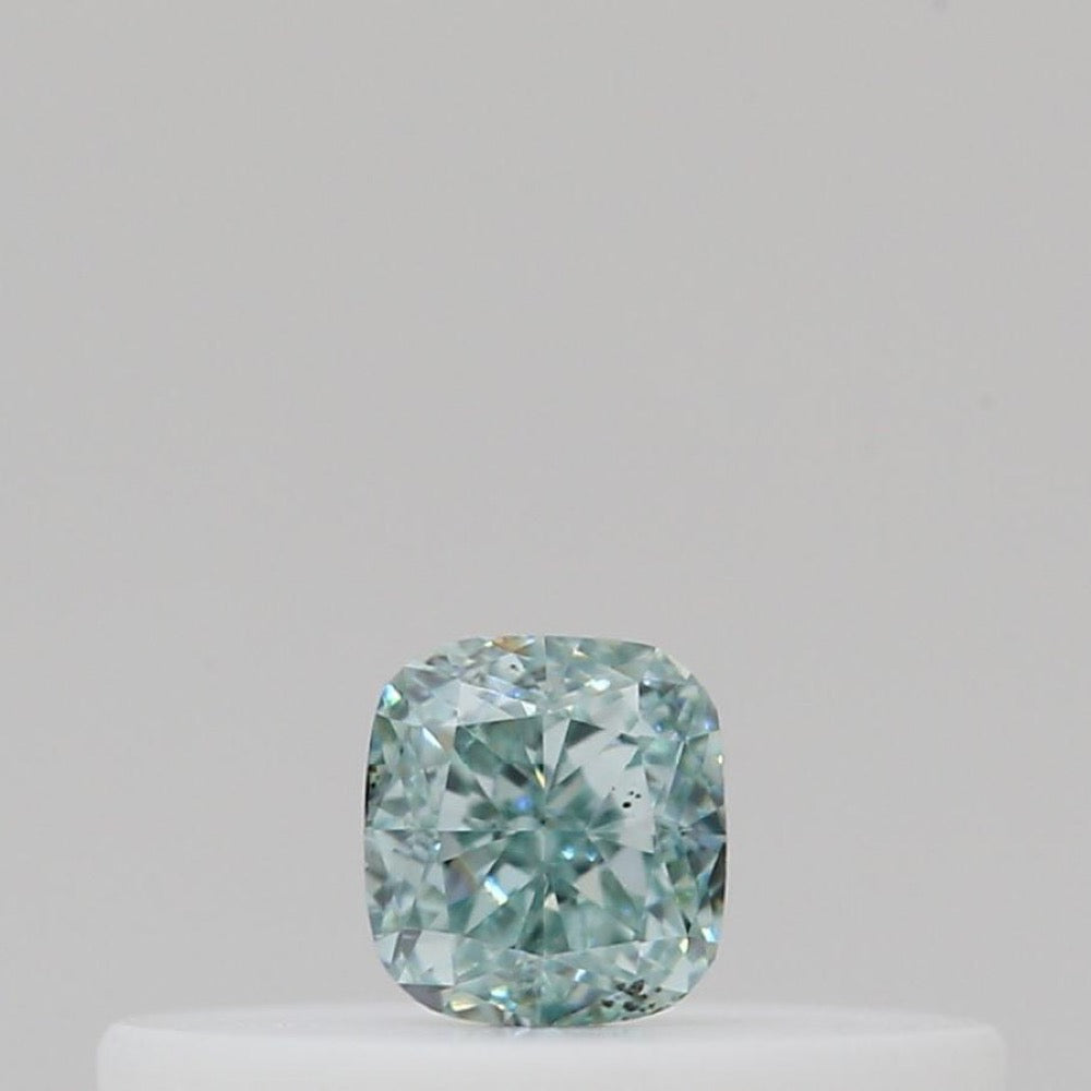 GIA 彩鑽 綠鑽 0.1ct Fancy Intense Bluish Green