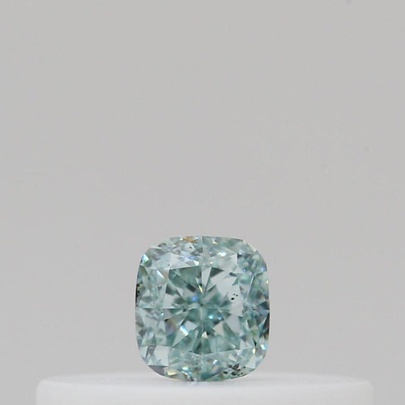 GIA 彩鑽 綠鑽 0.1ct Fancy Intense Bluish Green