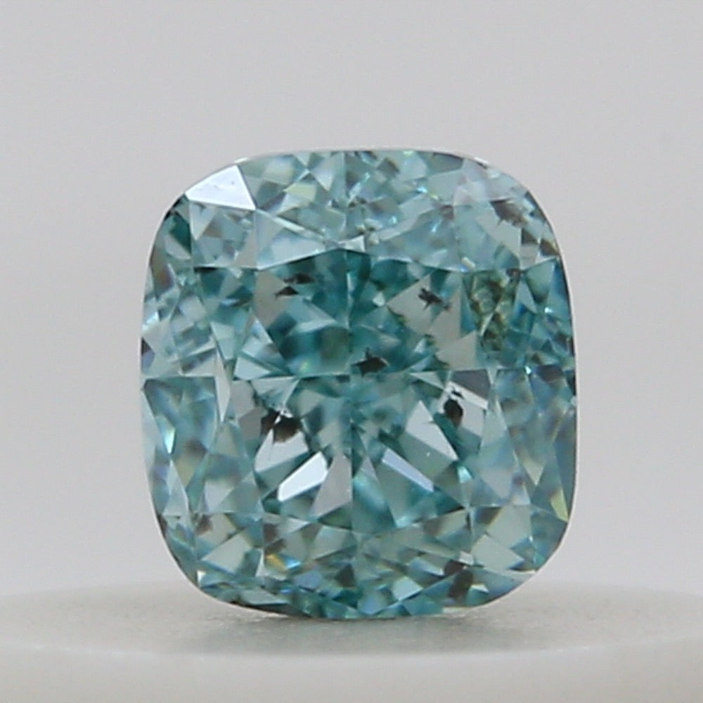 GIA 彩鑽 綠鑽 0.22ct Fancy Intense Blue-green