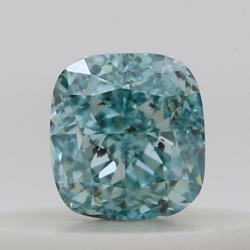 GIA 彩鑽 綠鑽 0.22ct Fancy Intense Blue-green
