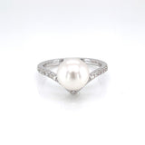 18K White Gold Pearl Ring