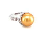 18K White Gold Pearl Ring
