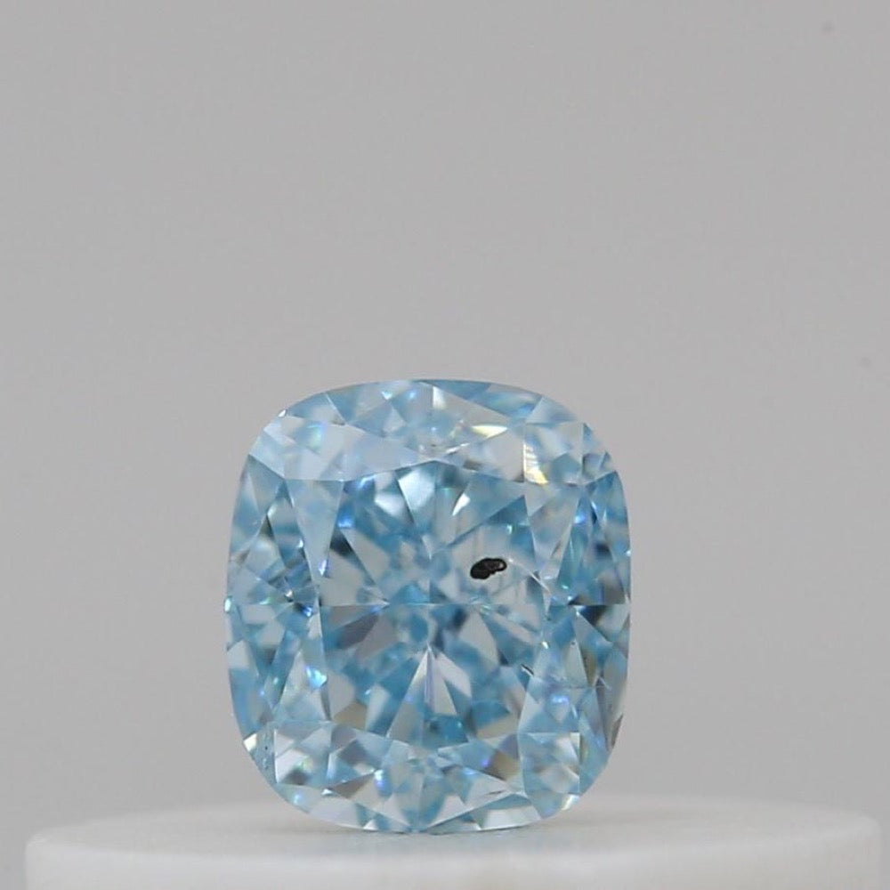 GIA 彩鑽 藍鑽 0.15ct Fancy Intense Green-blue