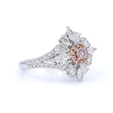 18K白金 0.12ct 粉紅鑽戒指