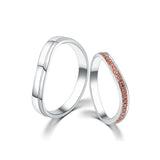 18K Pink Diamond Wedding Band Pair 81304-R179