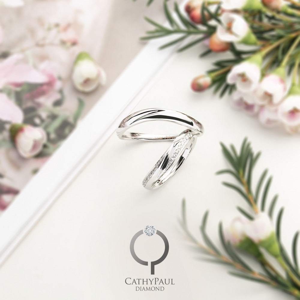 18K Wedding Band Pair 81310